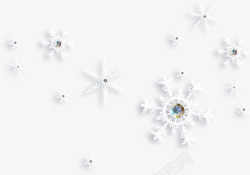 雪地圣诞节图冬季飘雪雪花高清图片