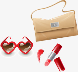 包包口红眼镜矢量图素材