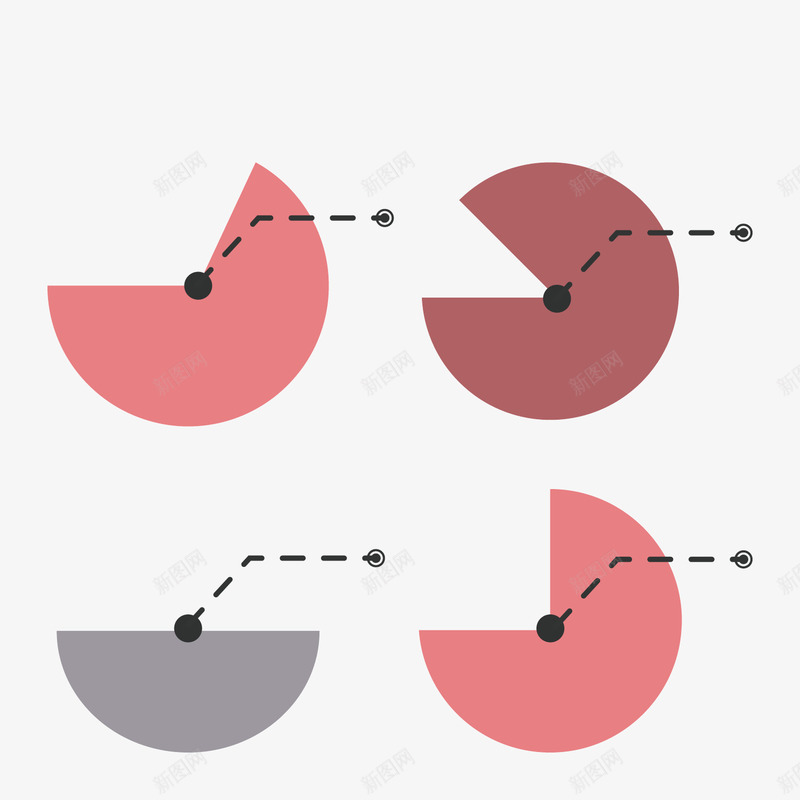 红色圆形数据矢量图ai免抠素材_新图网 https://ixintu.com ppt 分析 占比 圆形 数据 点线 百分比 红色 矢量图