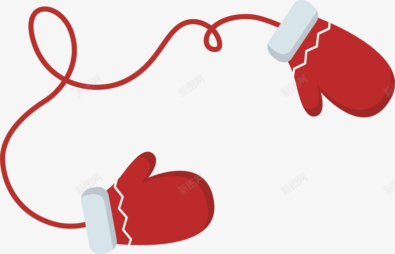 保暖的红手套矢量图ai免抠素材_新图网 https://ixintu.com 保暖手套 圣诞手套 圣诞节 手套 矢量png 红手套 矢量图