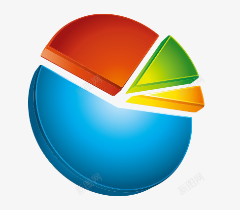 扇形图png免抠素材_新图网 https://ixintu.com 扇形图 数据 柱形图 统计