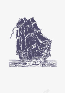 精致的帆船手绘精致的帆船钢笔画高清图片