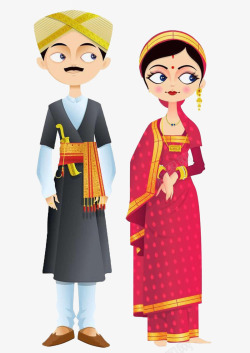 亚洲传统婚礼服饰素材