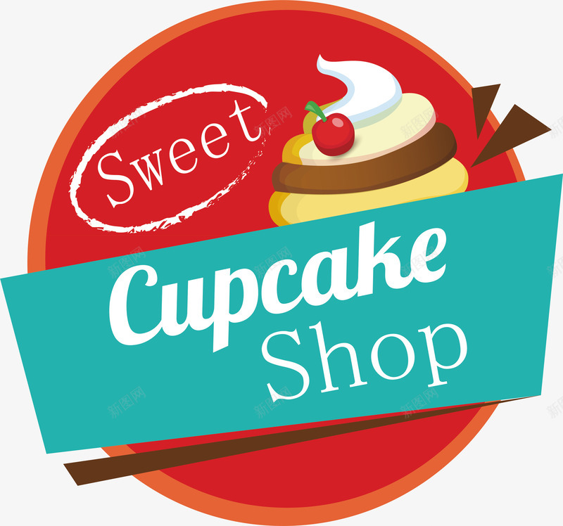 蛋糕店logo图标png_新图网 https://ixintu.com 创意 商务logo 商店 精美 蛋糕 蛋糕店logo