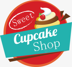 下雪的商店蛋糕店logo图标高清图片
