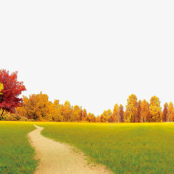 秋季水彩画秋天的景色高清图片