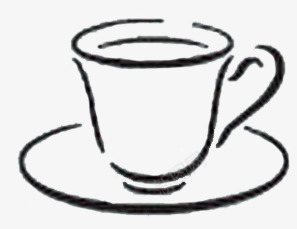 黑色手绘咖啡杯子创意png免抠素材_新图网 https://ixintu.com 创意 咖啡 杯子 黑色