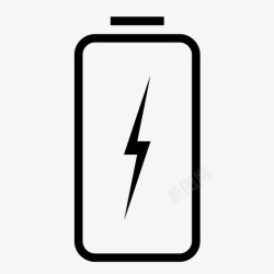 卡通电池充电标志图标高清图片
