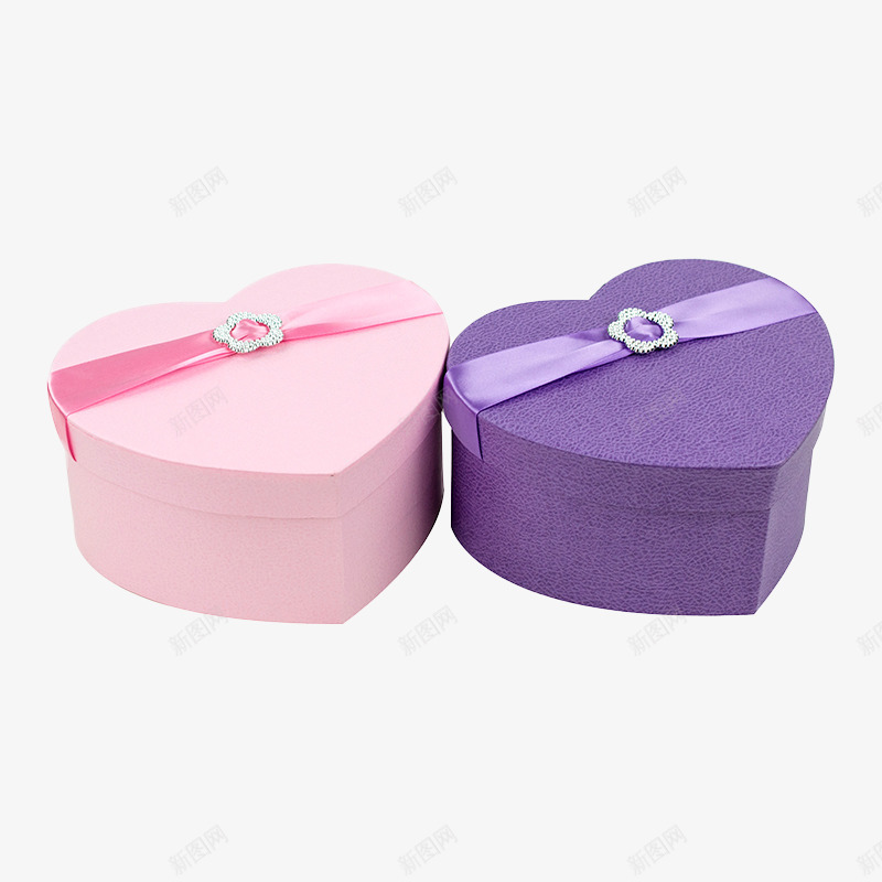 心形礼物盒png免抠素材_新图网 https://ixintu.com 情人节礼品盒 爱心礼盒 粉色礼物盒 紫色礼品盒
