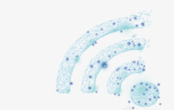 WiFi高科技点线面线条素材
