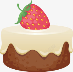 沙河蛋糕草莓沙河特色蛋糕矢量图图标高清图片