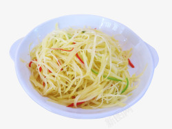 醋熘肥肠椒油土豆丝高清图片