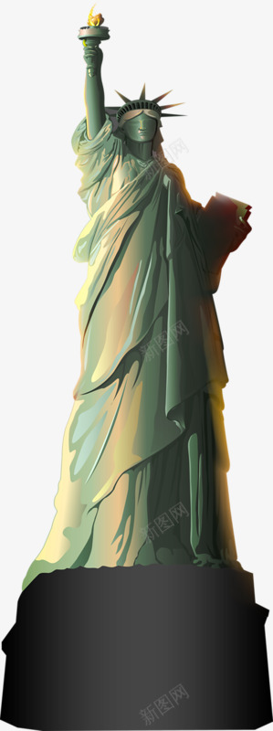 美国自由女神像png免抠素材_新图网 https://ixintu.com 信仰 石像 美国 自由