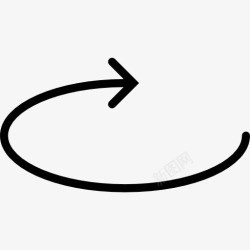 曲线两箭旋转对象图标高清图片
