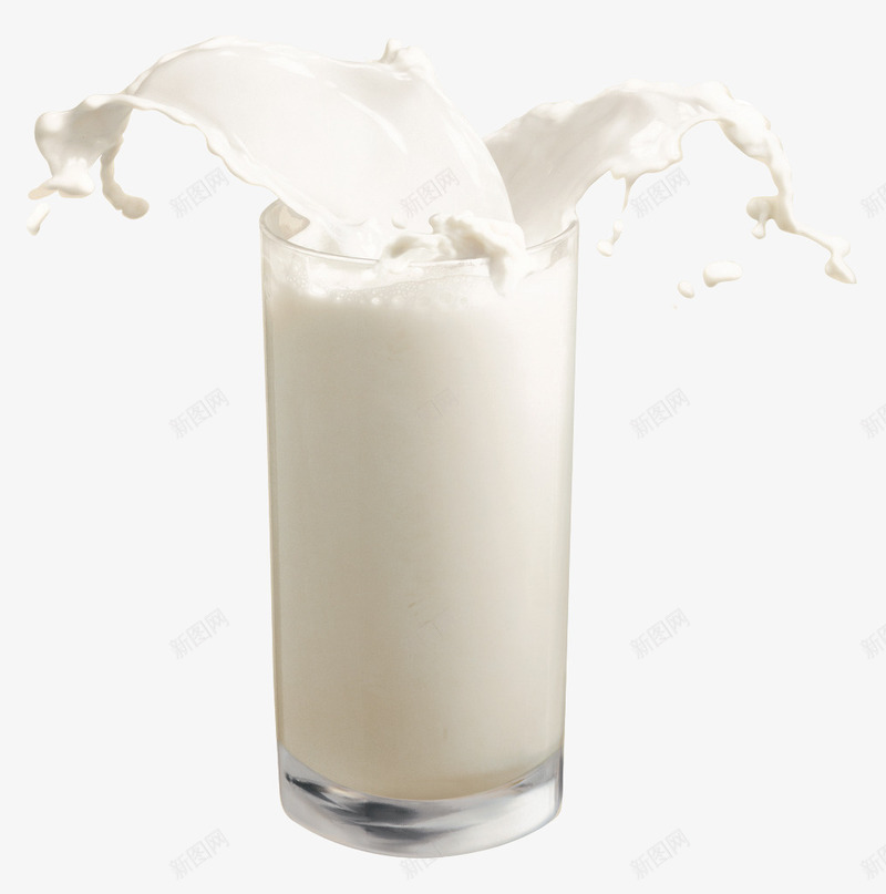 玻璃杯外溢牛奶png免抠素材_新图网 https://ixintu.com 外溢 牛奶png素材 玻璃杯