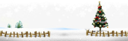 圣诞节栅栏圣诞节白色雪景背景高清图片