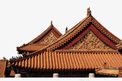 中式装饰古灯琉璃瓦屋顶高清图片