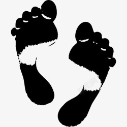 人脚脚印图标高清图片