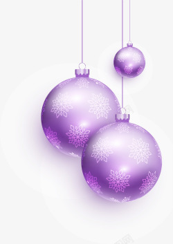 紫色圣诞球圣诞节紫色圣诞球高清图片