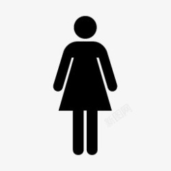 女厕所标识图标图标