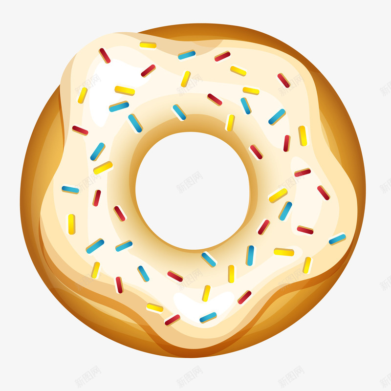 彩色的甜甜圈食物矢量图ai免抠素材_新图网 https://ixintu.com 下午茶 彩色甜甜圈 甜品 美食 食物设计 矢量图
