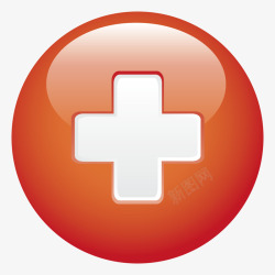 医疗养护卡通慈善红十字圆圆圈高清图片