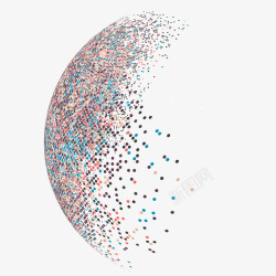 矢量球体粒子球体形矢量图高清图片