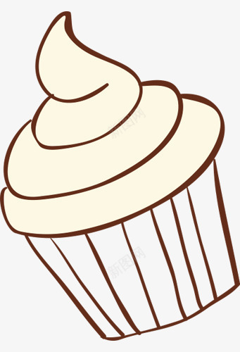 美味的蛋糕简笔画png免抠素材_新图网 https://ixintu.com 奶油蛋糕 小蛋糕 手绘图 简笔画 线条 食物