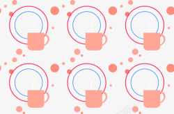咖啡杯花纹花纹底纹矢量图高清图片