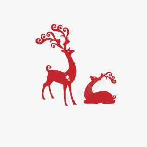 红色卡通鹿png免抠素材_新图网 https://ixintu.com 卡通 喜庆 圣诞 圣诞元素 红色