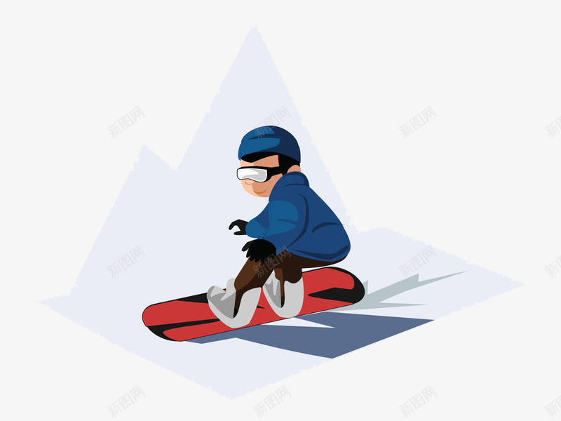 男孩在雪上滑行png免抠素材_新图网 https://ixintu.com 冬天 单板 单板鞋 卡通 小人 溜冰 滑行 滑雪 滑雪鞋 玩耍 雪上滑行 雪地 雪板 雪橇