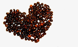 心形的咖啡可可豆素材