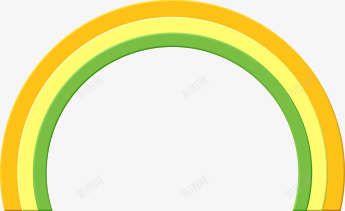 黄绿色春季卡通彩虹png免抠素材_新图网 https://ixintu.com 卡通 彩虹 春季 黄绿色
