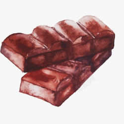 美食彩绘水彩手绘巧克力食物矢量图高清图片