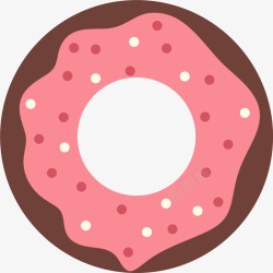 简约扁平化甜甜圈矢量图素材