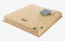椰棕床垫实拍木板上的床垫高清图片