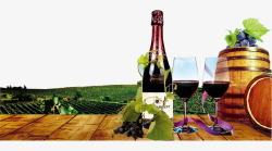 葡萄酒庄红酒广告高清图片