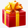礼品篮红色的礼物盒图标图标