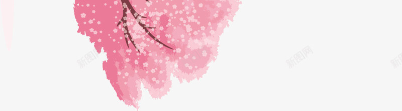 樱花树png免抠素材_新图网 https://ixintu.com 日本 樱花 樱花树 水彩 粉色