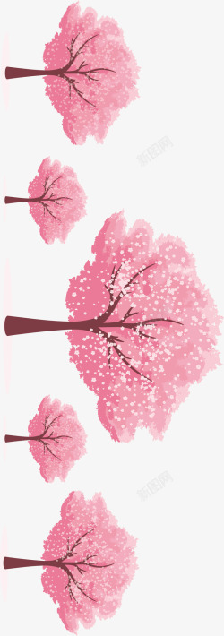 日本樱花树樱花树高清图片