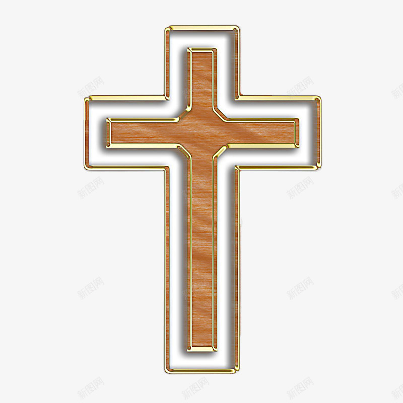 棕色的十字架png免抠素材_新图网 https://ixintu.com 信徒 十字架 宗教 棕色