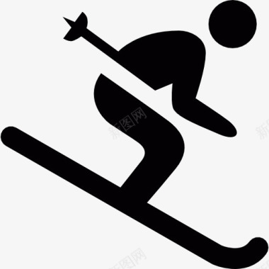 冬季降临滑雪Stickman图标图标