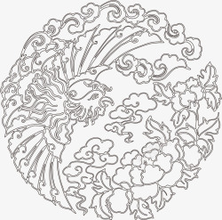 传统复古花纹装饰图案矢量图素材