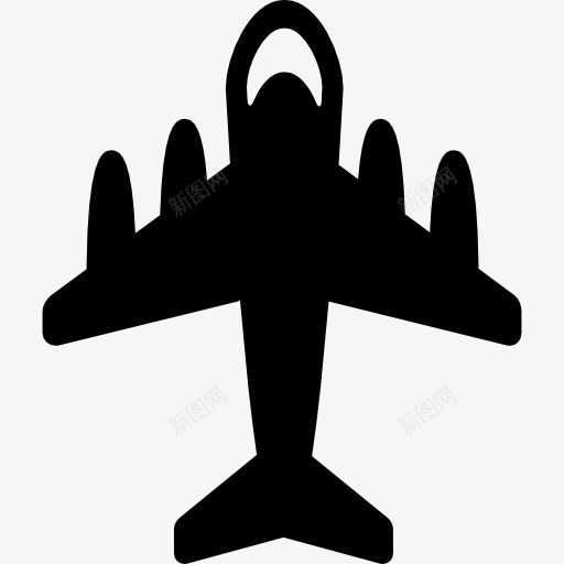 大飞机有四个引擎图标png_新图网 https://ixintu.com 机场 空军 运输 飞机 飞行