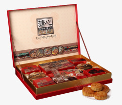 古典包装设计高档中秋节月饼包装盒高清图片