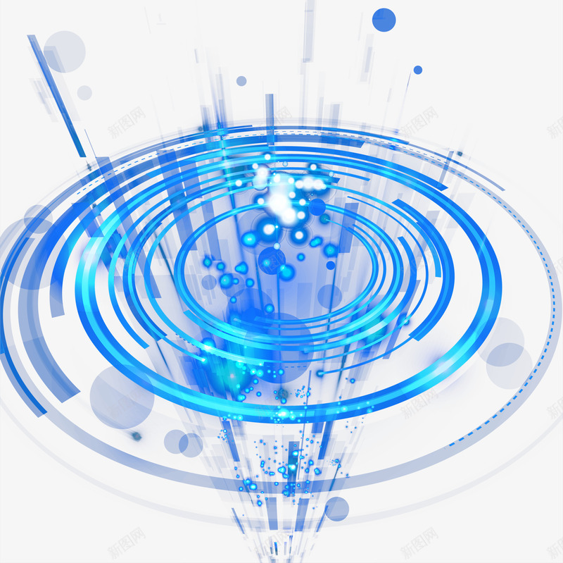 蓝色科技光圈png免抠素材_新图网 https://ixintu.com EPS 光圈 光效 合成元素 科技 蓝色