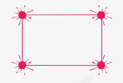 卡通扁平化长方形墨点文本框矢量图素材