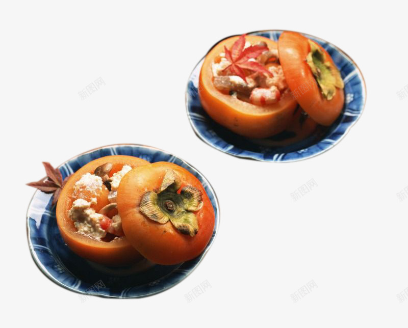 木板上的两碟柿子盅png免抠素材_新图网 https://ixintu.com 主食 产品实物 外国美食 西餐