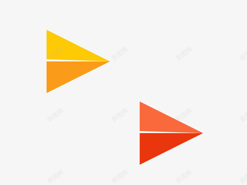 三角标签图标png_新图网 https://ixintu.com 三角 标签 红色 黄色