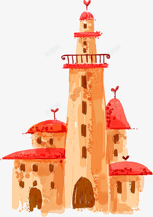 创意手绘合成效果城堡建筑png免抠素材_新图网 https://ixintu.com 创意 合成 城堡 建筑 效果